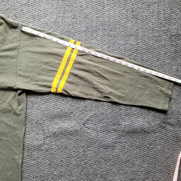 Vintage nike long sleeve shirt tee sz XL green yellow embroidered smoosh, flaw - Picture 10 of 15